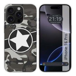 Funda Silicona para Iphone 16 Pro (6.3) diseño Camuflaje 02 Dibujos