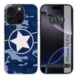 Funda Silicona para Iphone 16 Pro (6.3) diseño Camuflaje 03 Dibujos