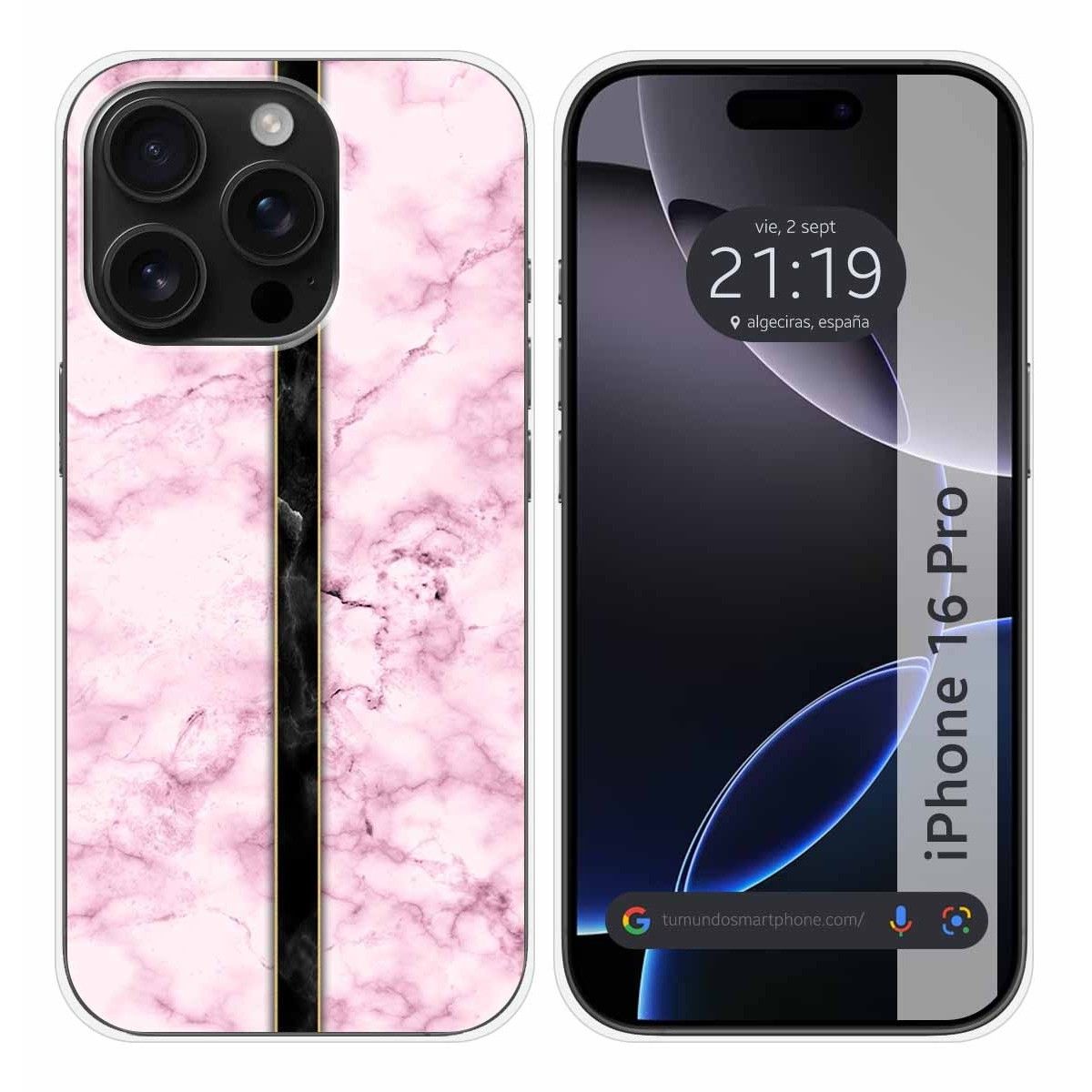 Funda Silicona para Iphone 16 Pro (6.3) diseño Mármol 04 Dibujos