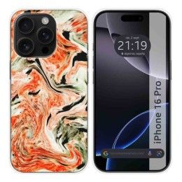 Funda Silicona para Iphone 16 Pro (6.3) diseño Mármol 12 Dibujos