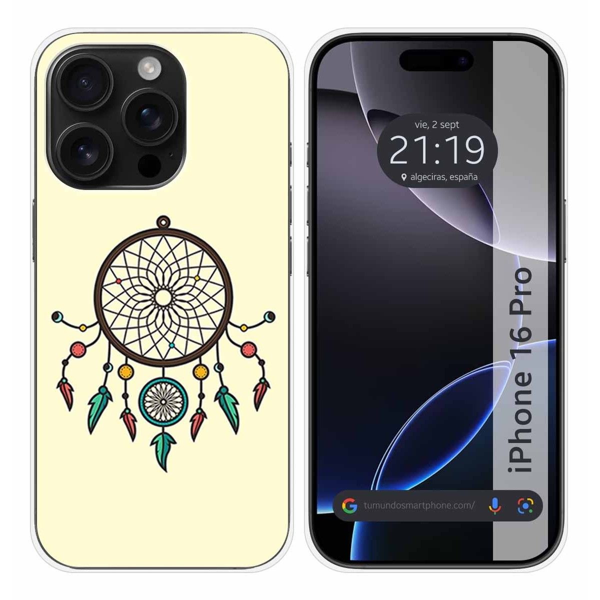 Funda Silicona para Iphone 16 Pro (6.3) diseño Atrapasueños Dibujos