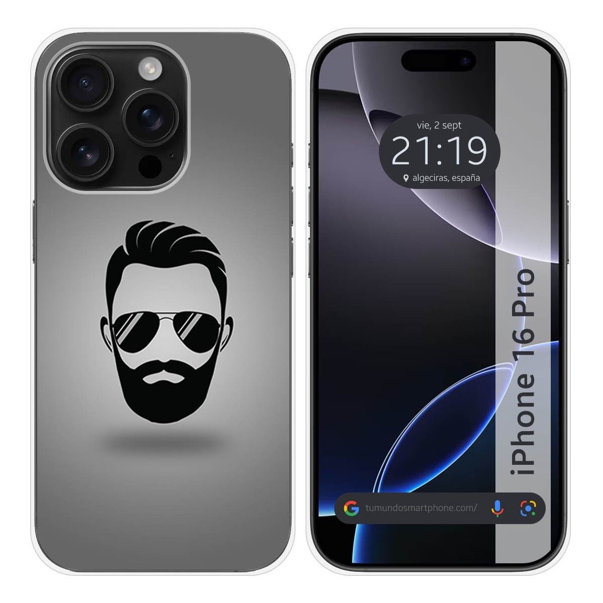 Funda Silicona para Iphone 16 Pro (6.3) diseño Barba Dibujos