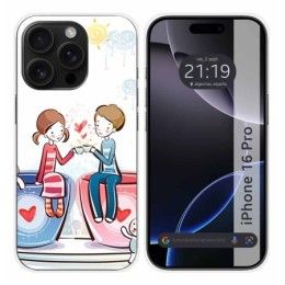 Funda Silicona para Iphone 16 Pro (6.3) diseño Café Dibujos