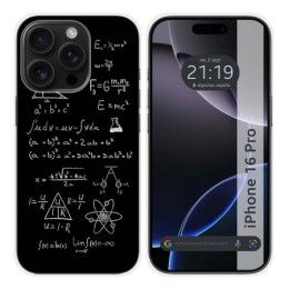 Funda Silicona para Iphone 16 Pro (6.3) diseño Formulas Dibujos