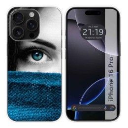 Funda Silicona para Iphone 16 Pro (6.3) diseño Ojo Dibujos