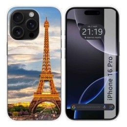 Funda Silicona para Iphone 16 Pro (6.3) diseño Paris Dibujos