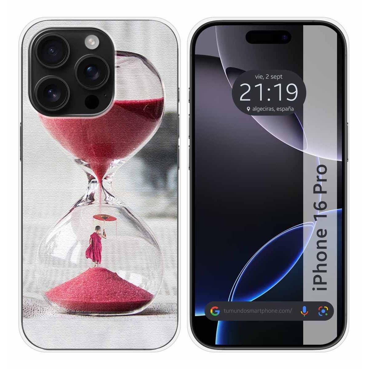 Funda Silicona para Iphone 16 Pro (6.3) diseño Reloj Dibujos