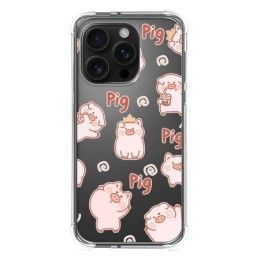 Funda Silicona Antigolpes para Iphone 16 Pro (6.3) diseño Cerdos Dibujos