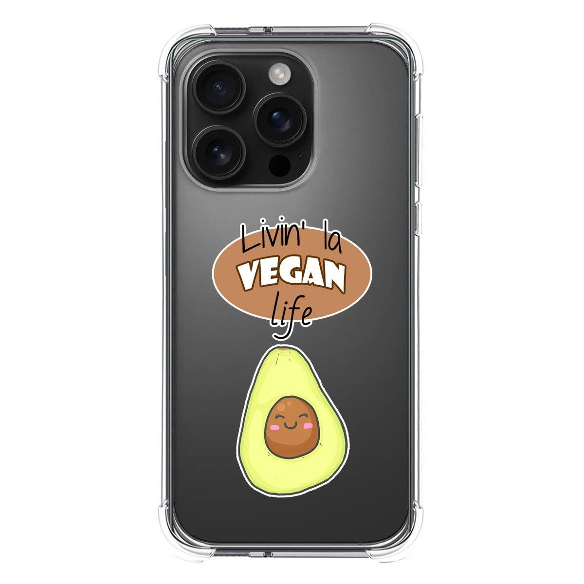 Funda Silicona Antigolpes para Iphone 16 Pro (6.3) diseño Vegan Life Dibujos