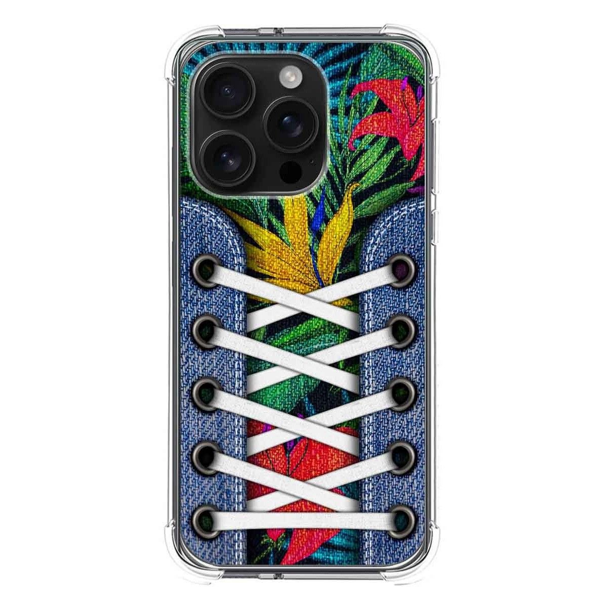 Funda Silicona Antigolpes para Iphone 16 Pro (6.3) diseño Zapatillas 12 Dibujos