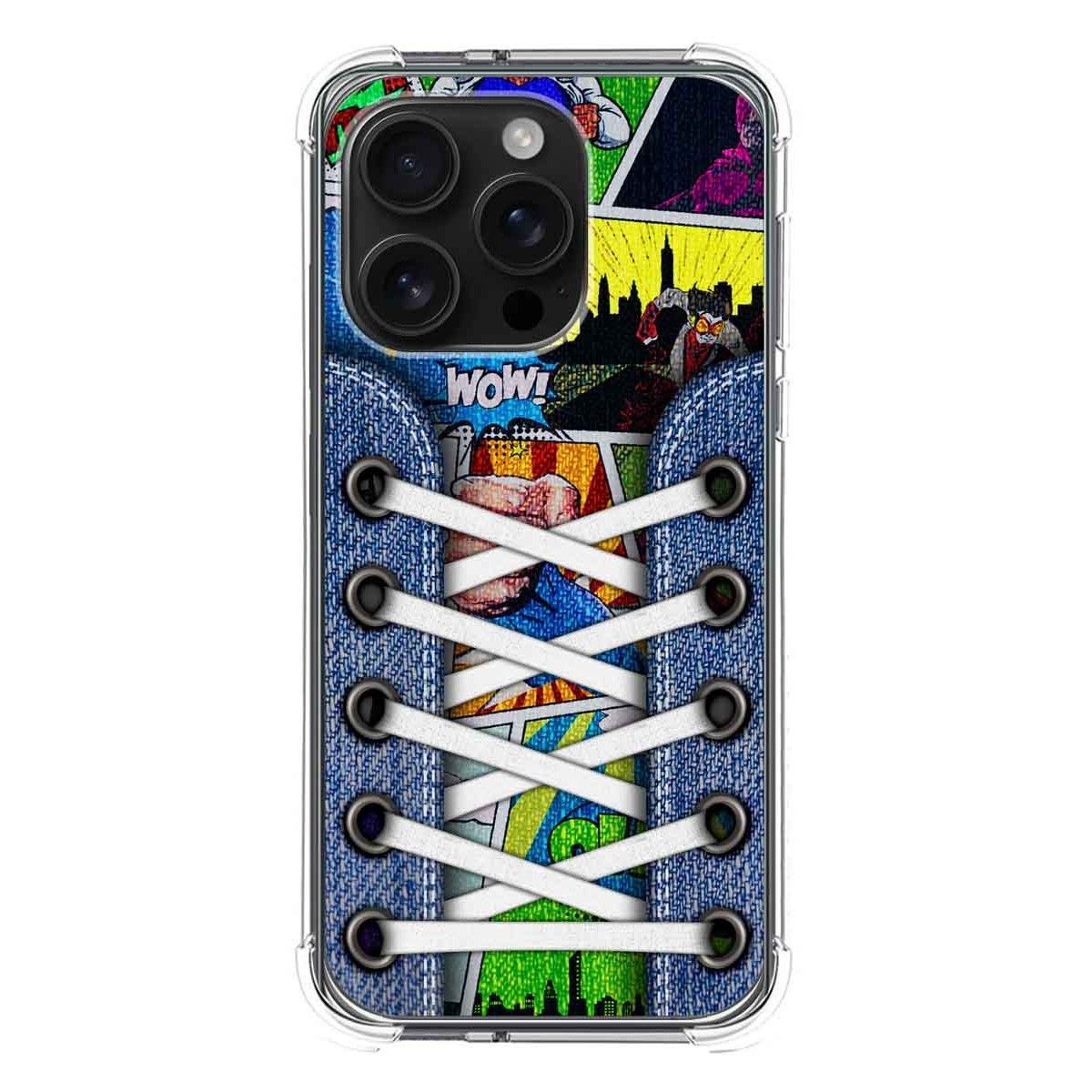 Funda Silicona Antigolpes para Iphone 16 Pro (6.3) diseño Zapatillas 14 Dibujos