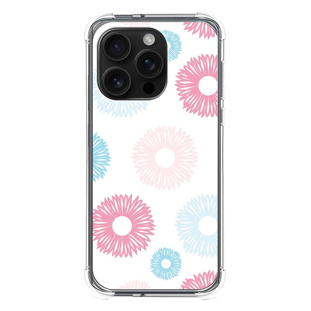 Funda Silicona Antigolpes para Iphone 16 Pro (6.3) diseño Flores 06 Dibujos