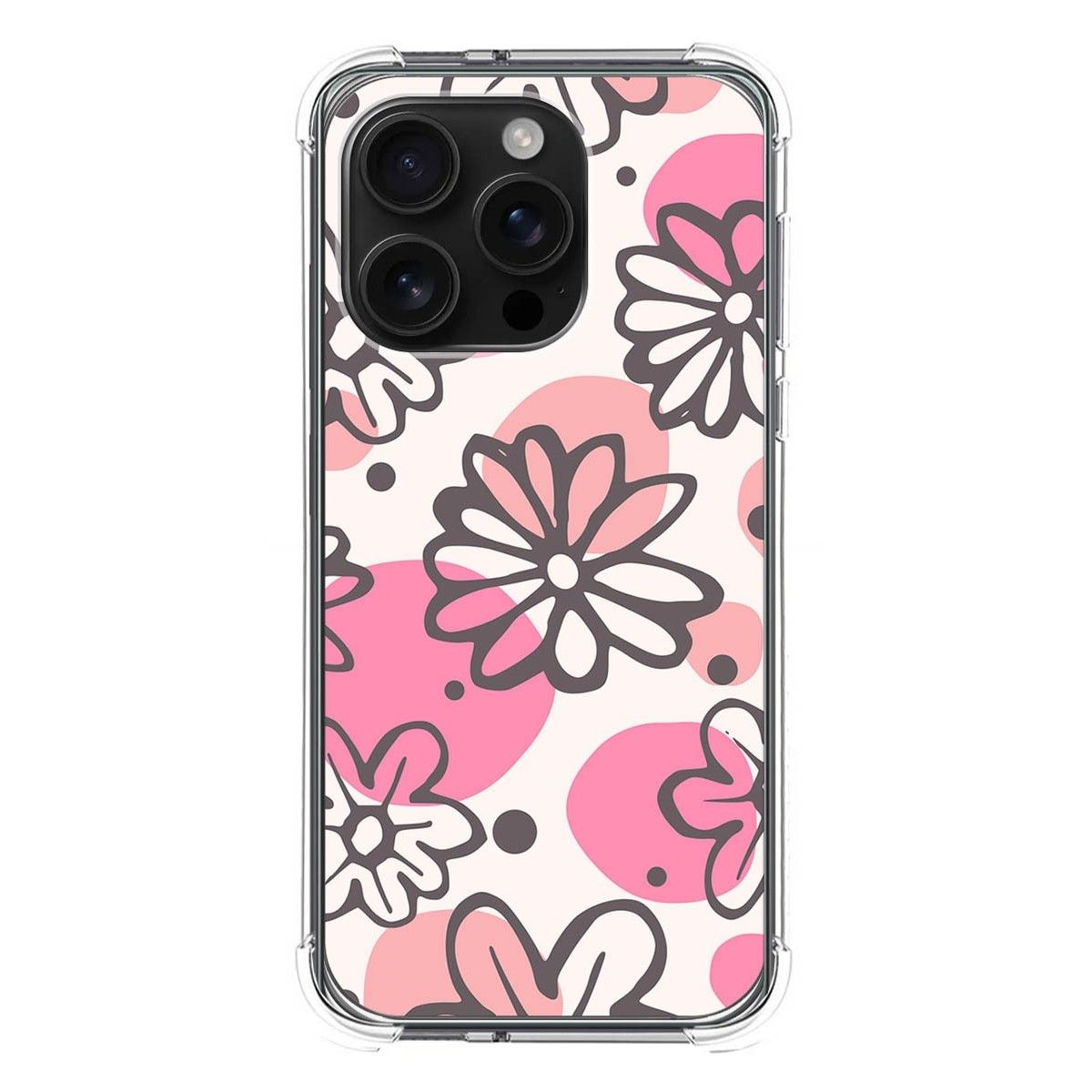 Funda Silicona Antigolpes para Iphone 16 Pro (6.3) diseño Flores 09 Dibujos