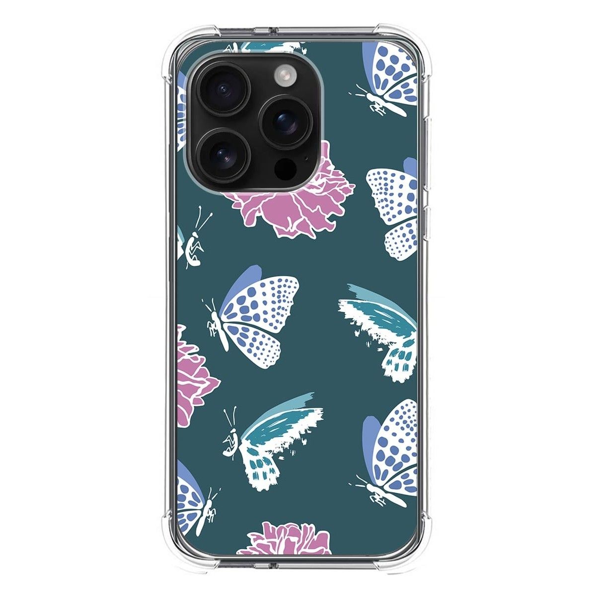 Funda Silicona Antigolpes para Iphone 16 Pro (6.3) diseño Flores 10 Dibujos