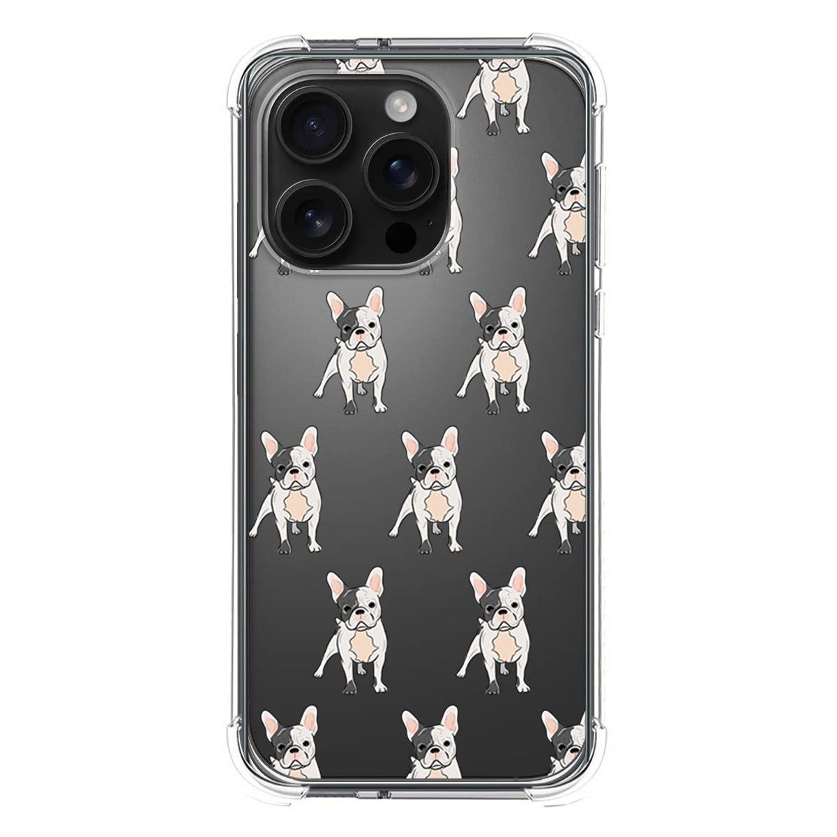 Funda Silicona Antigolpes para Iphone 16 Pro (6.3) diseño Perros 12 Dibujos