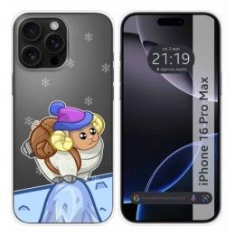 Funda Silicona Transparente para Iphone 16 Pro Max (6.9) diseño Cabra Dibujos