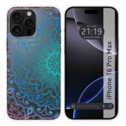 Funda Silicona Transparente para Iphone 16 Pro Max (6.9) diseño Mandala Dibujos