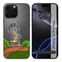 Funda Silicona Transparente para Iphone 16 Pro Max (6.9) diseño Mono Dibujos