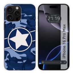 Funda Silicona para Iphone 16 Pro Max (6.9) diseño Camuflaje 03 Dibujos