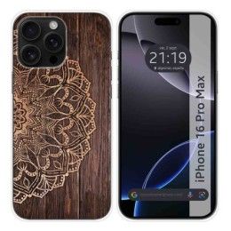 Funda Silicona para Iphone 16 Pro Max (6.9) diseño Madera 06 Dibujos