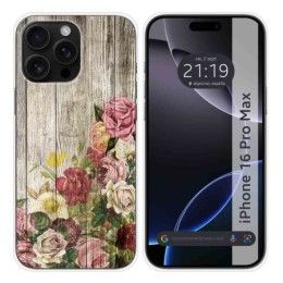 Funda Silicona para Iphone 16 Pro Max (6.9) diseño Madera 08 Dibujos