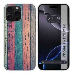 Funda Silicona para Iphone 16 Pro Max (6.9) diseño Madera 10 Dibujos