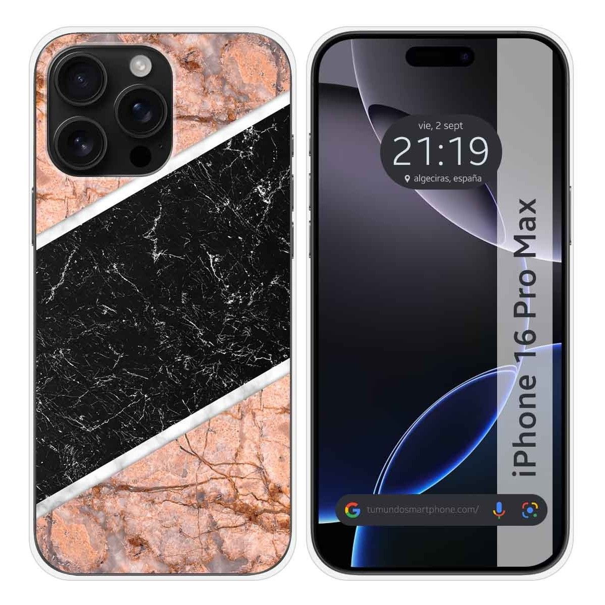 Funda Silicona para Iphone 16 Pro Max (6.9) diseño Mármol 07 Dibujos