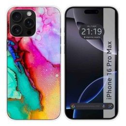 Funda Silicona para Iphone 16 Pro Max (6.9) diseño Mármol 15 Dibujos