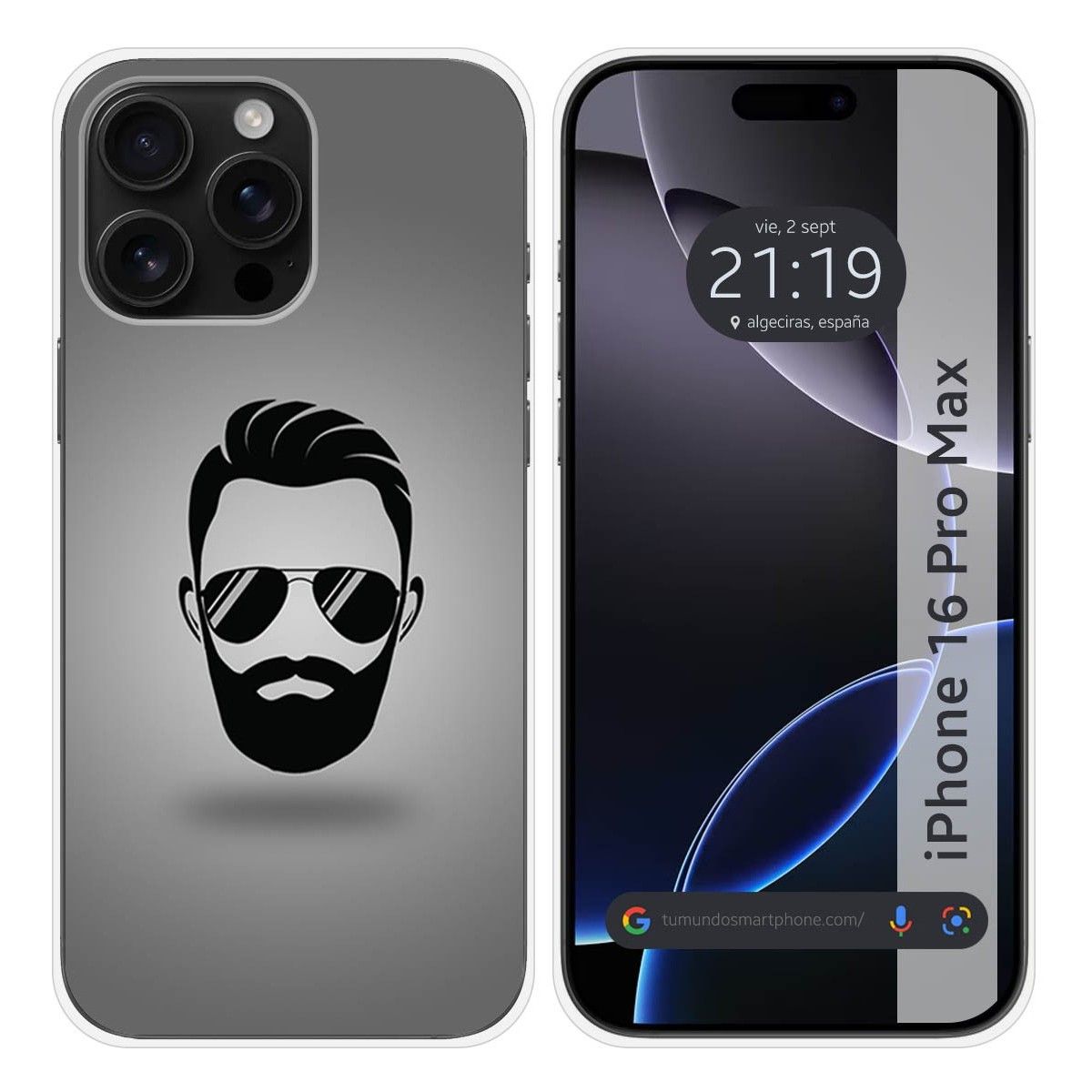 Funda Silicona para Iphone 16 Pro Max (6.9) diseño Barba Dibujos