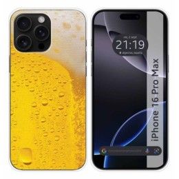 Funda Silicona para Iphone 16 Pro Max (6.9) diseño Cerveza Dibujos