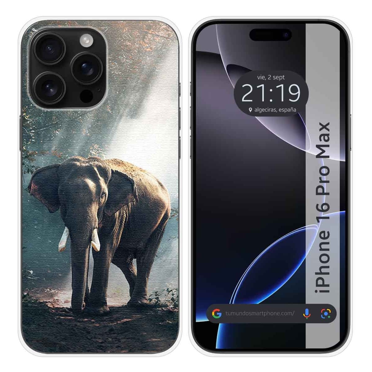 Funda Silicona para Iphone 16 Pro Max (6.9) diseño Elefante Dibujos