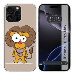 Funda Silicona para Iphone 16 Pro Max (6.9) diseño Leon Dibujos