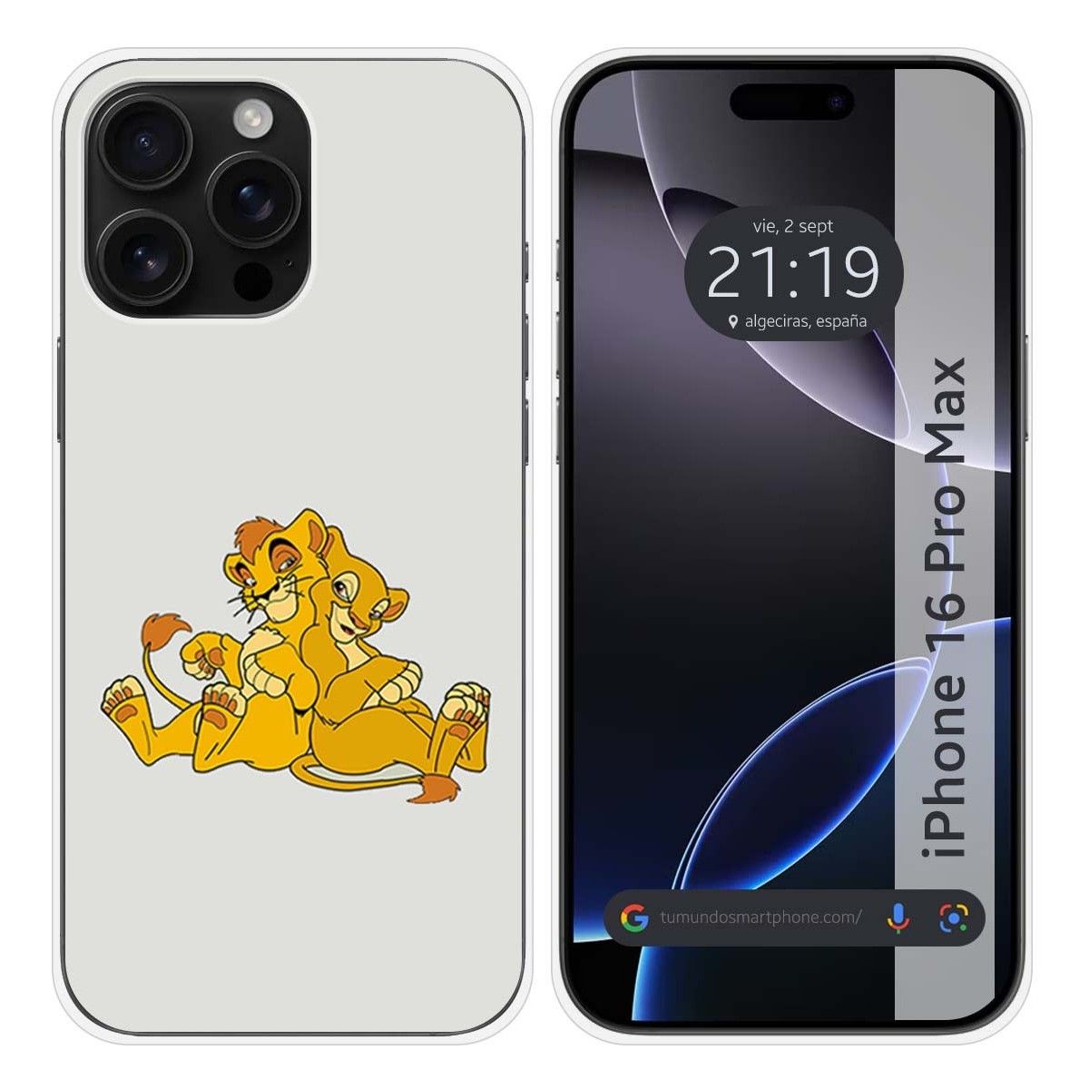 Funda Silicona para Iphone 16 Pro Max (6.9) diseño Leones Dibujos