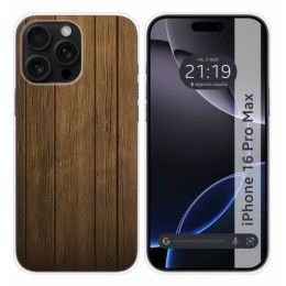 Funda Silicona para Iphone 16 Pro Max (6.9) diseño Madera Dibujos