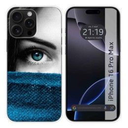 Funda Silicona para Iphone 16 Pro Max (6.9) diseño Ojo Dibujos