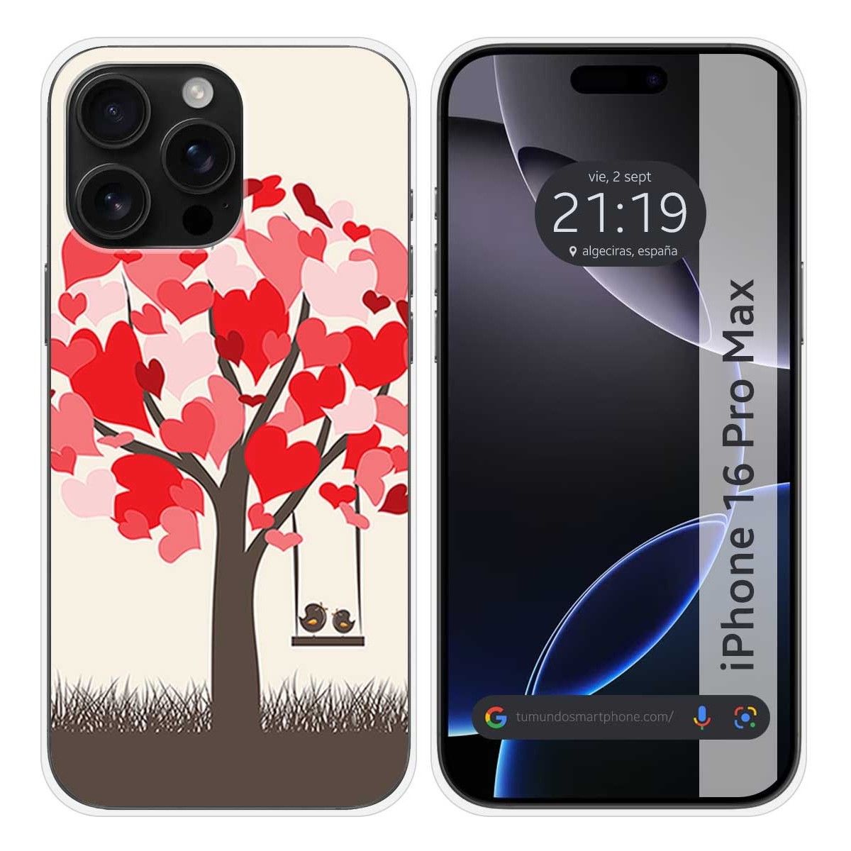 Funda Silicona para Iphone 16 Pro Max (6.9) diseño Pajaritos Dibujos