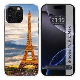 Funda Silicona para Iphone 16 Pro Max (6.9) diseño Paris Dibujos