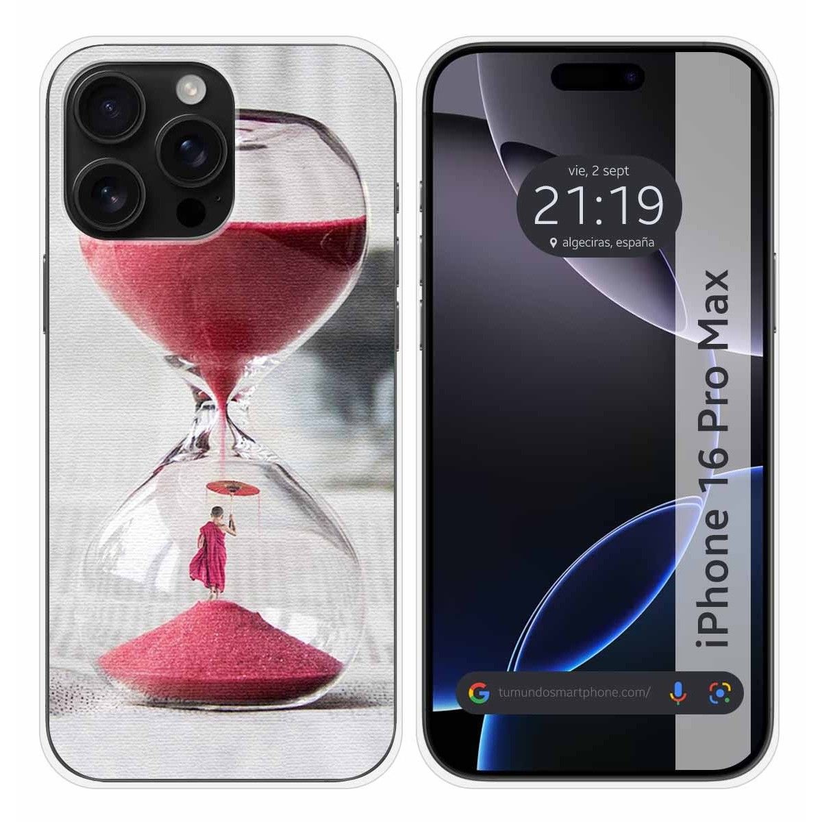 Funda Silicona para Iphone 16 Pro Max (6.9) diseño Reloj Dibujos