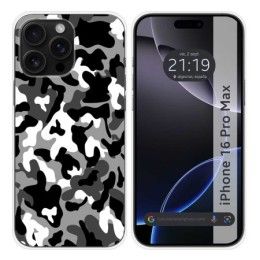 Funda Silicona para Iphone 16 Pro Max (6.9) diseño Snow Camuflaje Dibujos