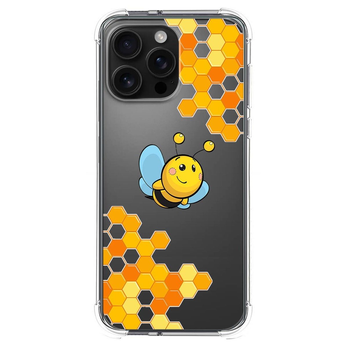 Funda Silicona Antigolpes para Iphone 16 Pro Max (6.9) diseño Abeja Dibujos