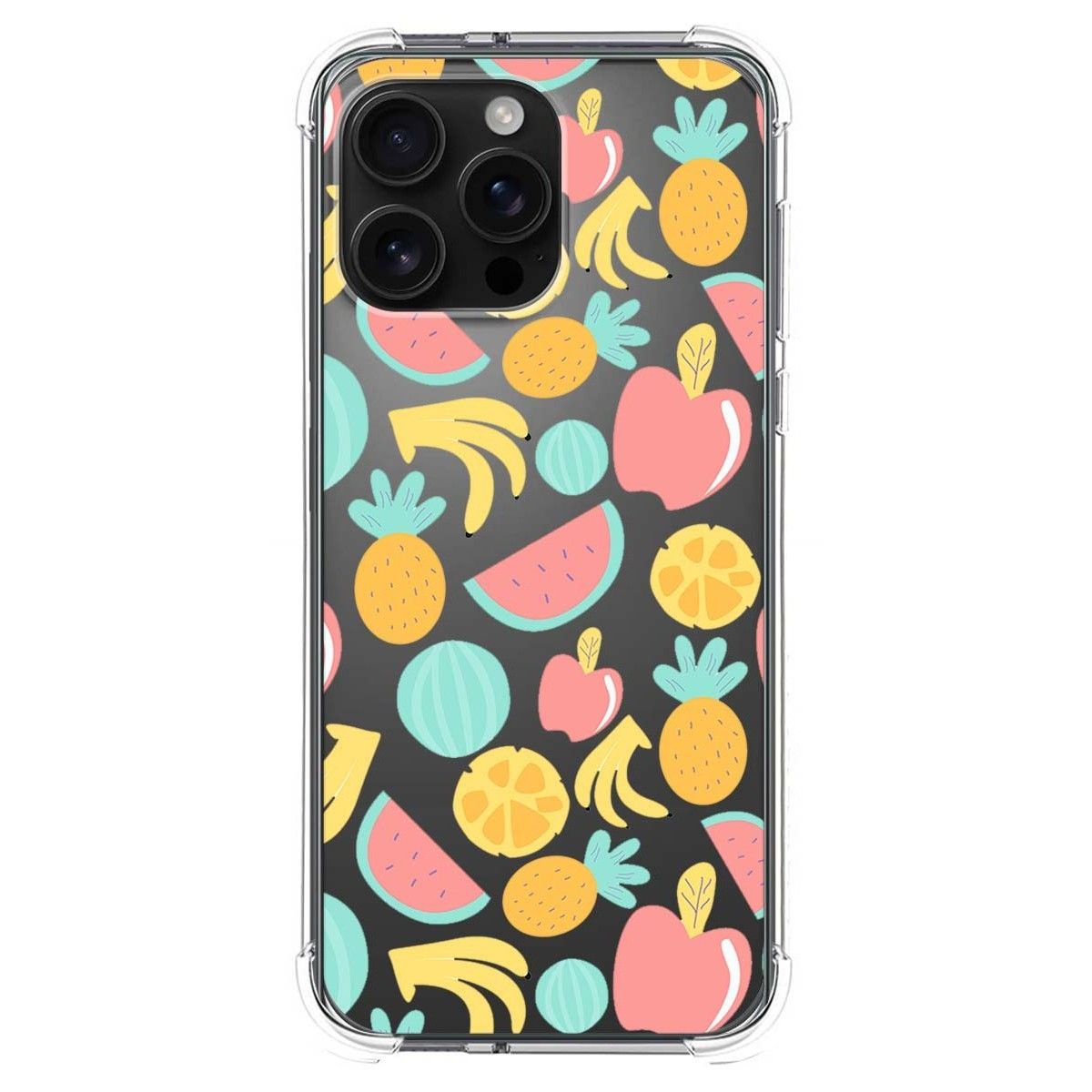 Funda Silicona Antigolpes para Iphone 16 Pro Max (6.9) diseño Frutas 02 Dibujos