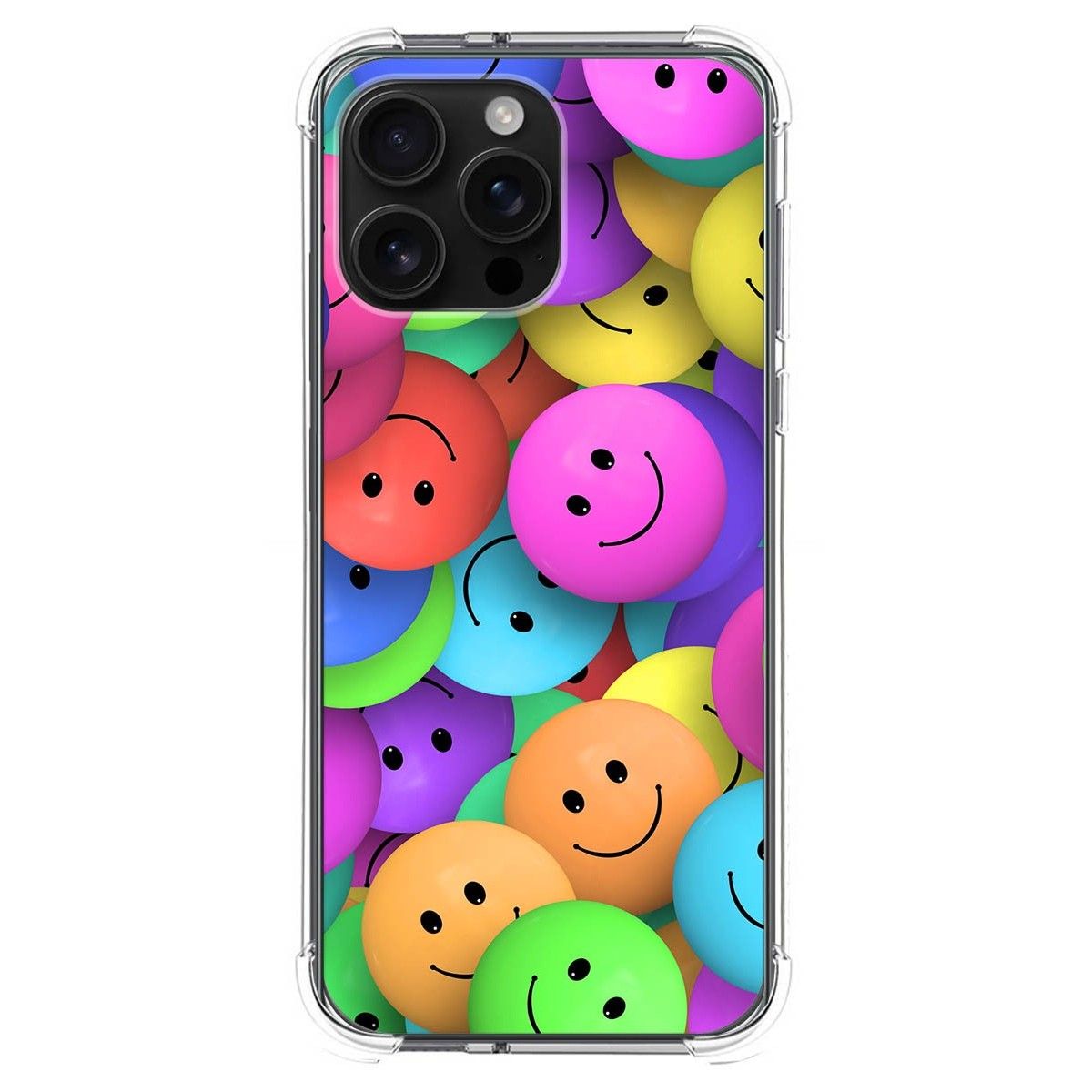 Funda Silicona Antigolpes para Iphone 16 Pro Max (6.9) diseño Smile Dibujos