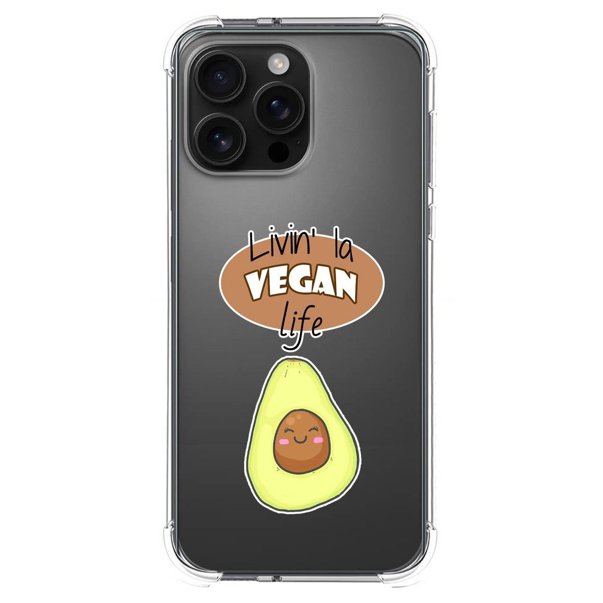 Funda Silicona Antigolpes para Iphone 16 Pro Max (6.9) diseño Vegan Life Dibujos