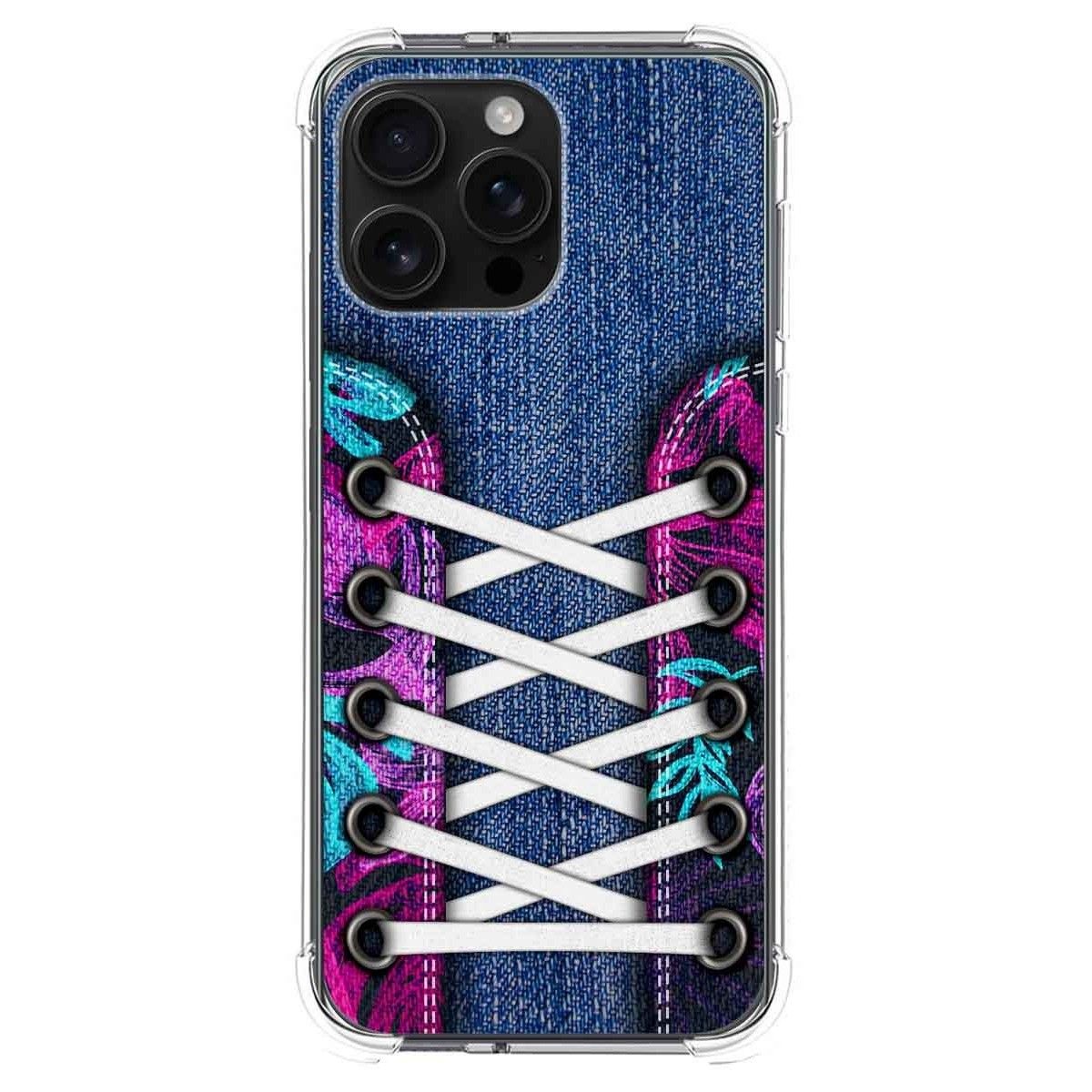 Funda Silicona Antigolpes para Iphone 16 Pro Max (6.9) diseño Zapatillas 06 Dibujos