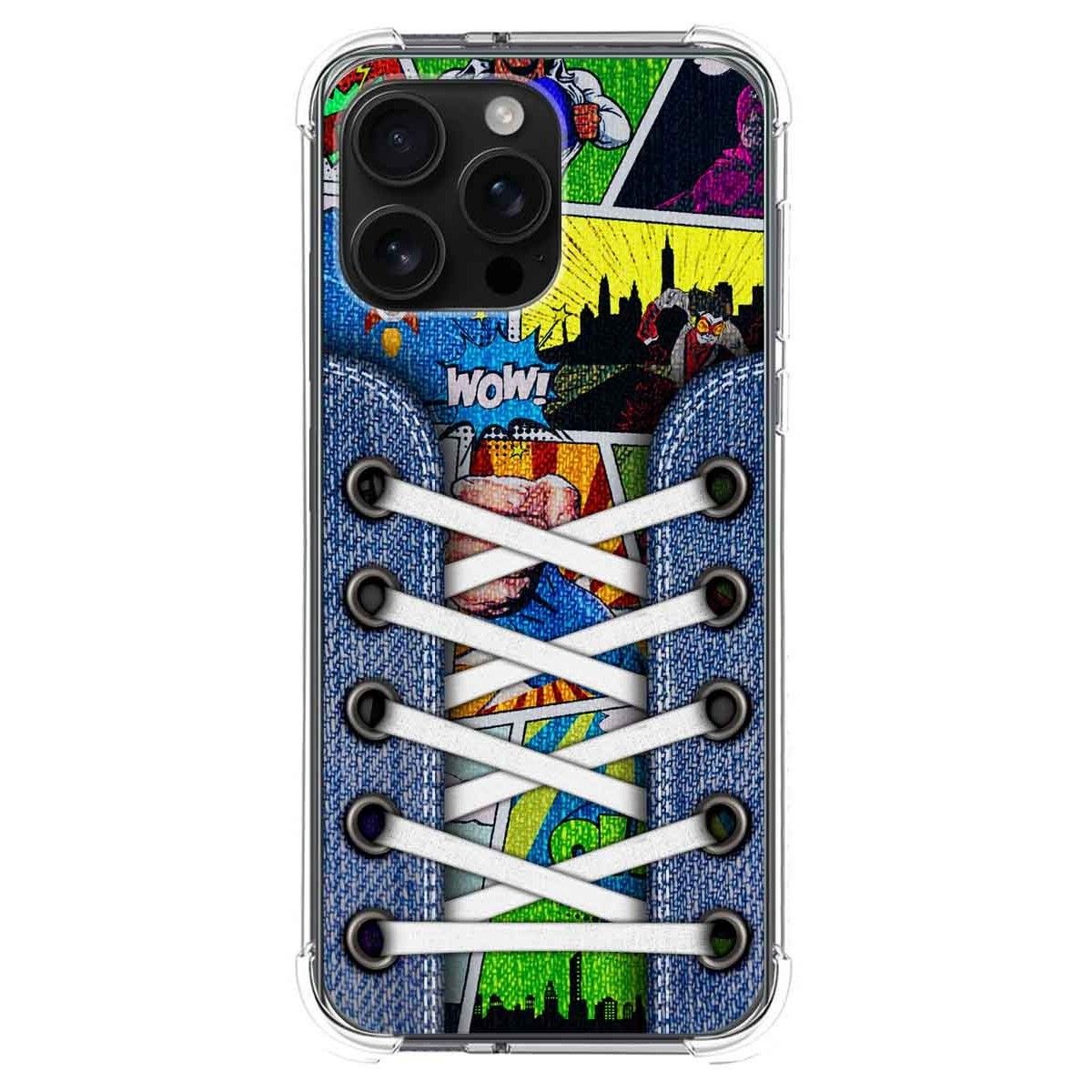 Funda Silicona Antigolpes para Iphone 16 Pro Max (6.9) diseño Zapatillas 14 Dibujos