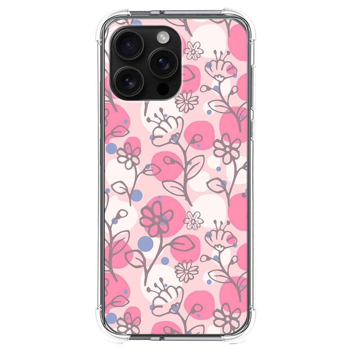 Funda Silicona Antigolpes para Iphone 16 Pro Max (6.9) diseño Flores 07 Dibujos