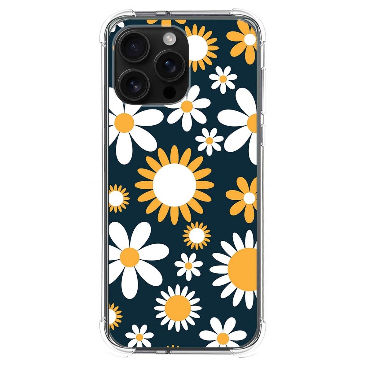 Funda Silicona Antigolpes para Iphone 16 Pro Max (6.9) diseño Flores 08 Dibujos