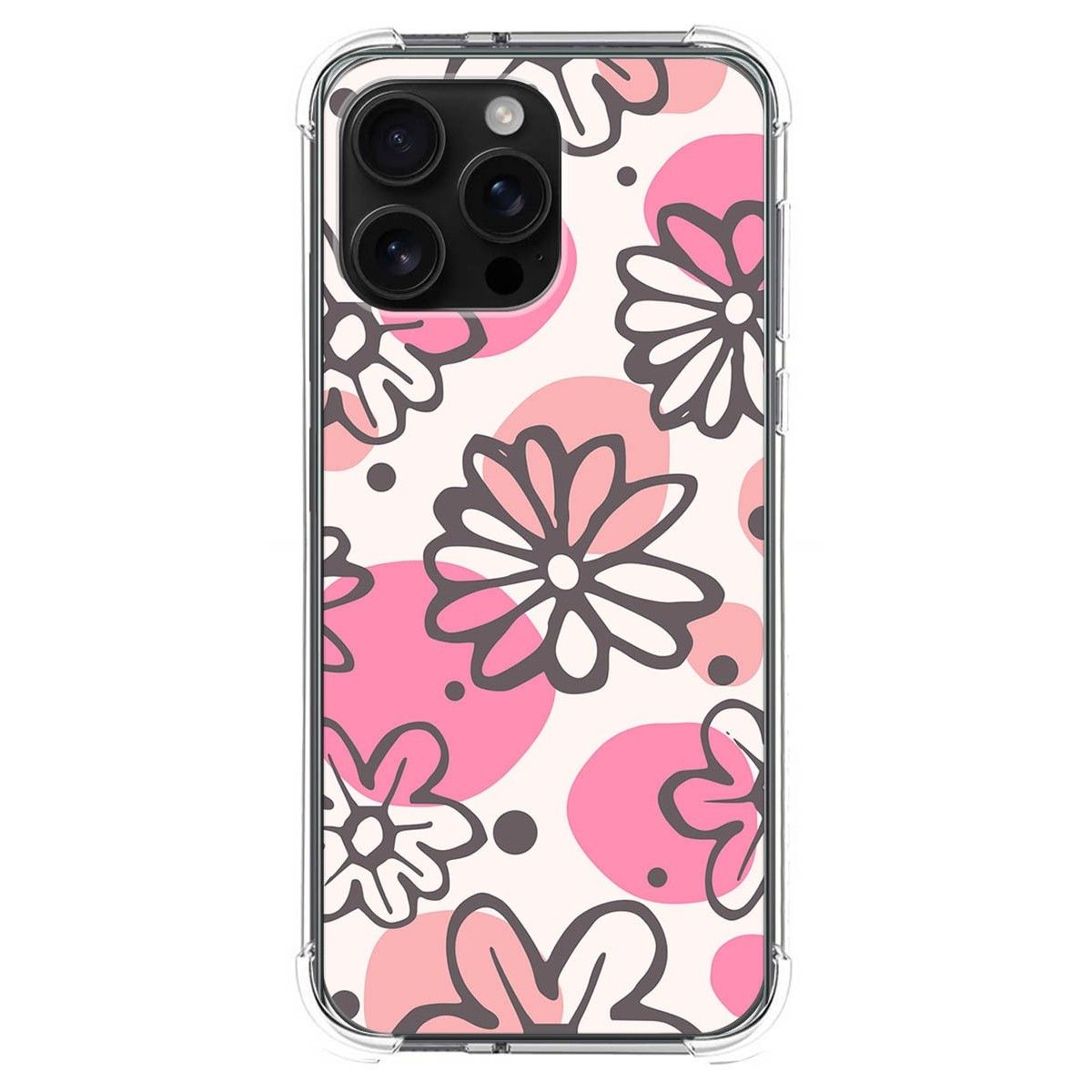 Funda Silicona Antigolpes para Iphone 16 Pro Max (6.9) diseño Flores 09 Dibujos