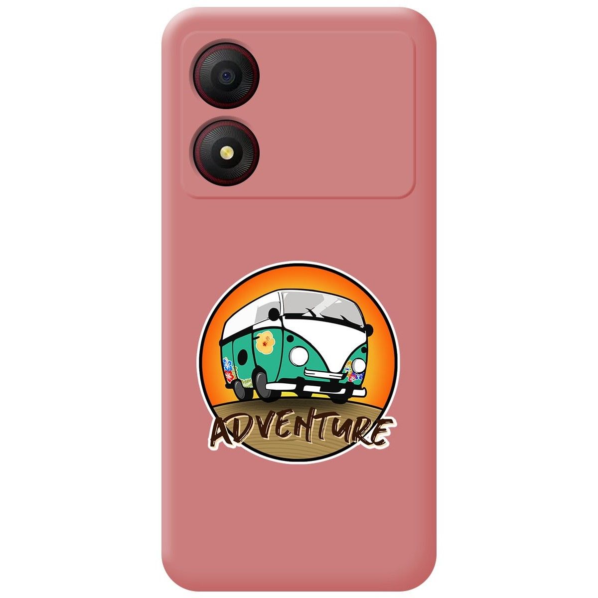 Funda Silicona Líquida Rosa para Zte Blade A34 4G diseño Adventure Dibujos