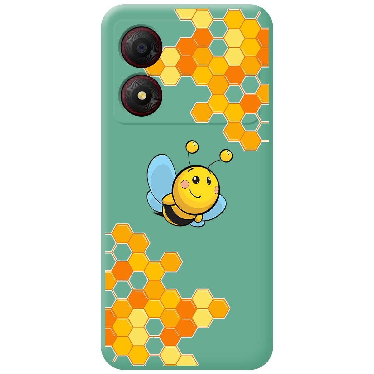 Funda Silicona Líquida Verde para Zte Blade A34 4G diseño Abeja Dibujos